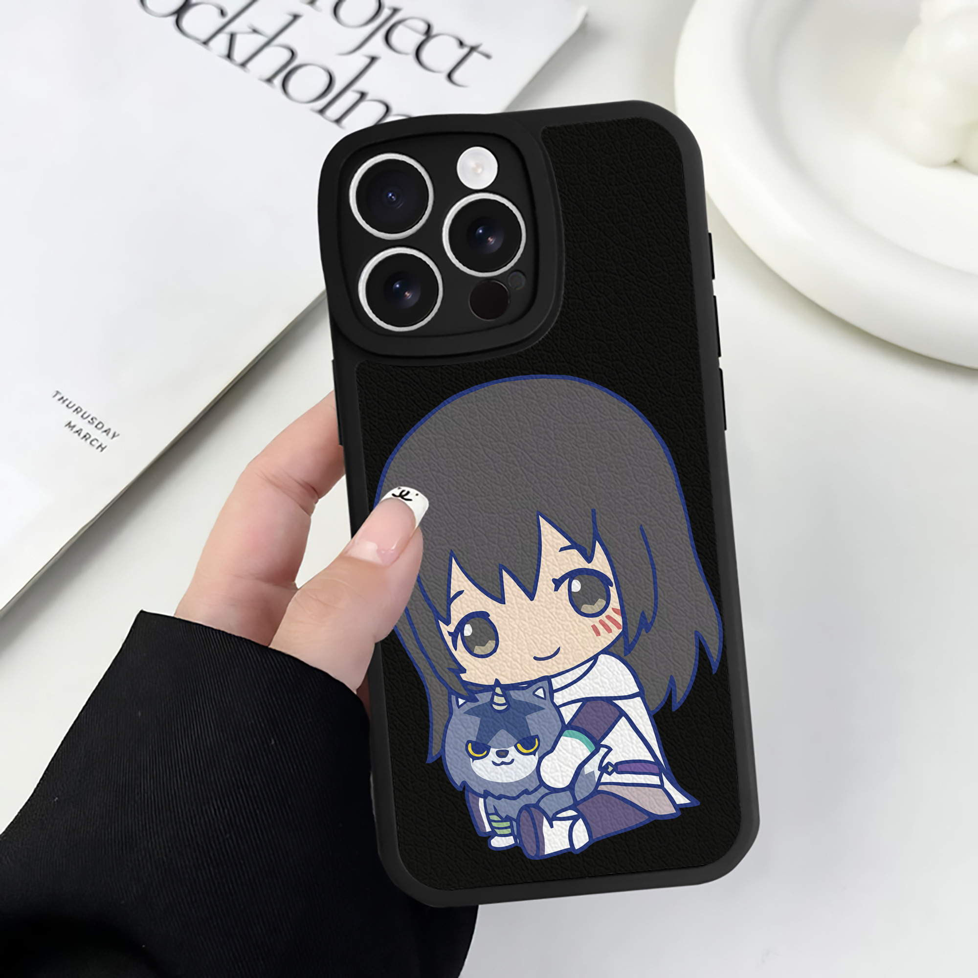 （画像用） 転スラ Regarding Reincarnated to Slime 【iPhone 16シリーズ対応】シリコンスマホケース（レザー調） 材質：シリコン